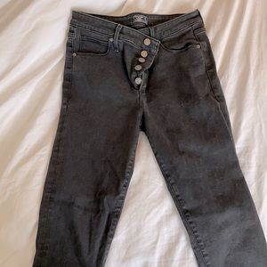 Abercrombie High Rise Super Skinny Ankle- Black